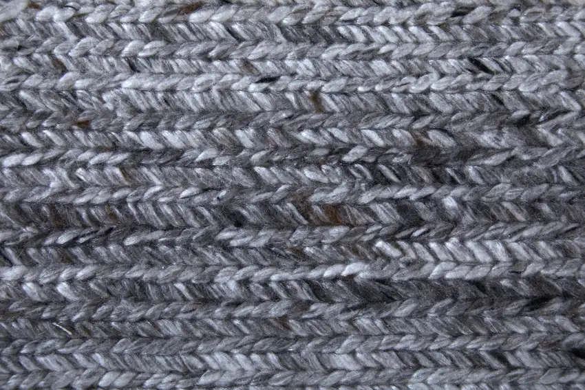 Gray And Ivory Handmade Indoor Outdoor Area Rug Photo 7