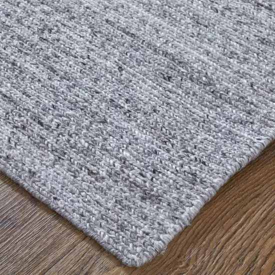 Gray And Ivory Handmade Indoor Outdoor Area Rug Photo 5