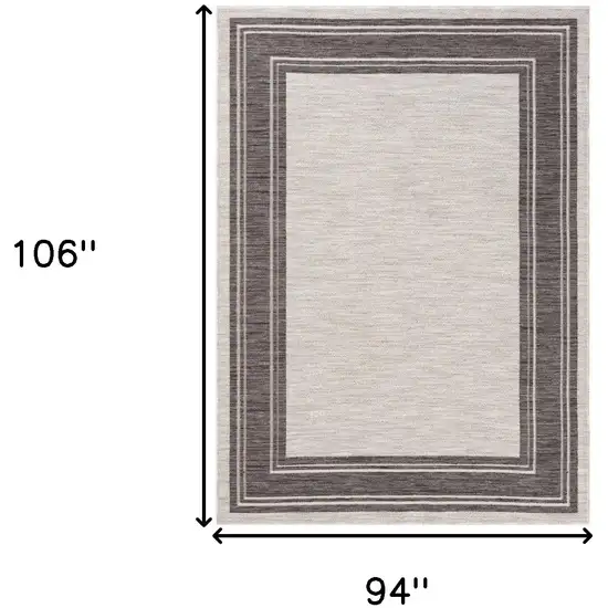Gray And Ivory Indoor Outdoor Area Rug Photo 3