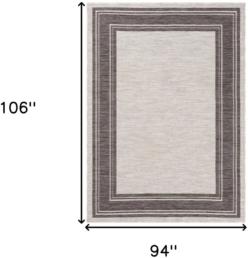 Gray And Ivory Indoor Outdoor Area Rug Photo 3