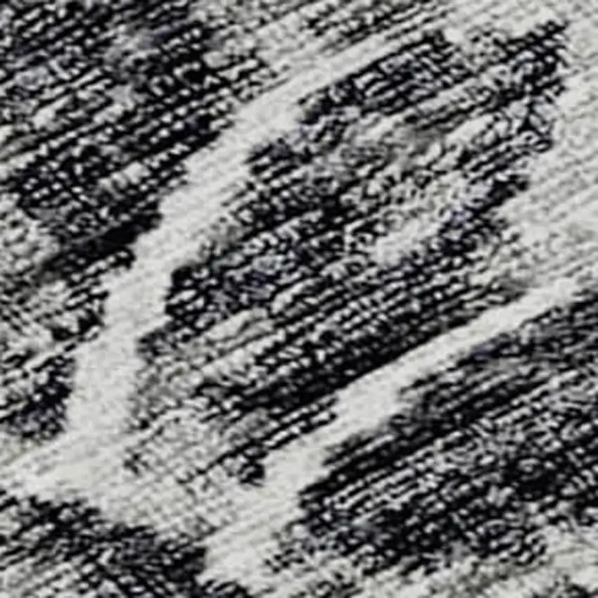 Gray And Ivory Medallion Washable Area Rug With UV Protection Photo 4