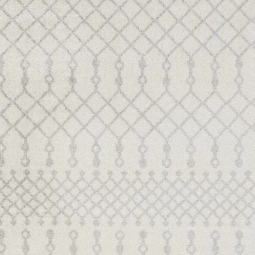 Gray And Ivory Moroccan Washable Area Rug Photo 3