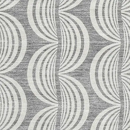 Gray And Ivory Ogee Washable Area Rug With UV Protection Photo 2