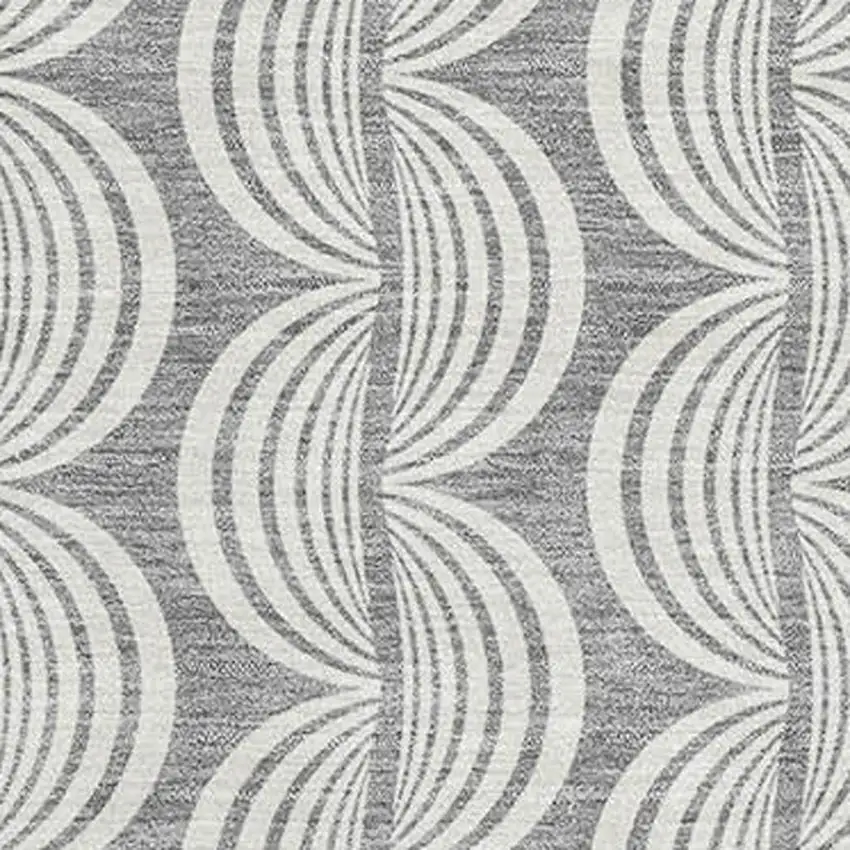 Gray And Ivory Ogee Washable Area Rug With UV Protection Photo 2