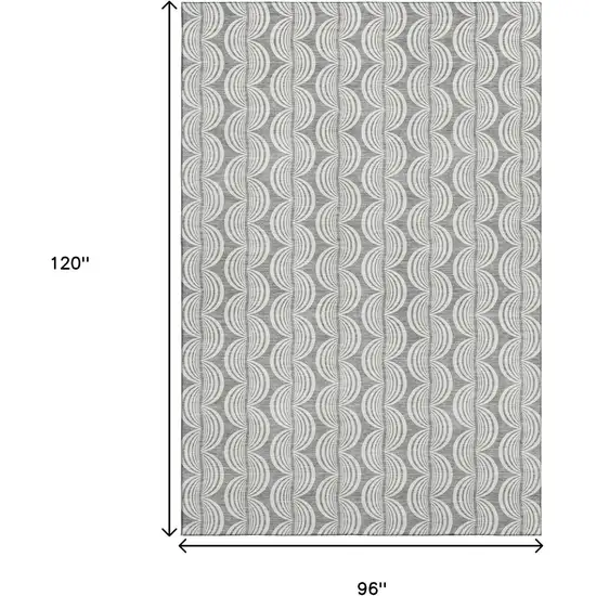 Gray And Ivory Ogee Washable Area Rug With UV Protection Photo 9