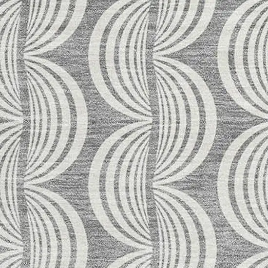 Gray And Ivory Ogee Washable Area Rug With UV Protection Photo 2
