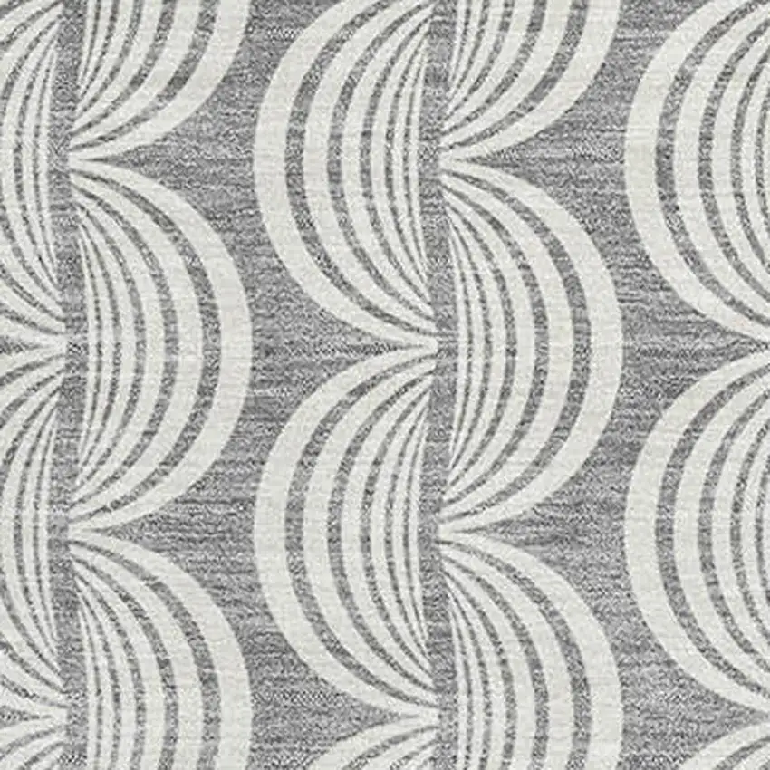 Gray And Ivory Ogee Washable Area Rug With UV Protection Photo 2