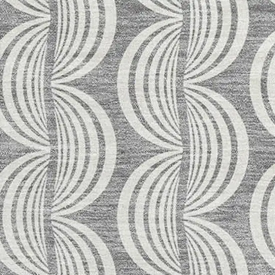 Gray And Ivory Ogee Washable Area Rug With UV Protection Photo 2
