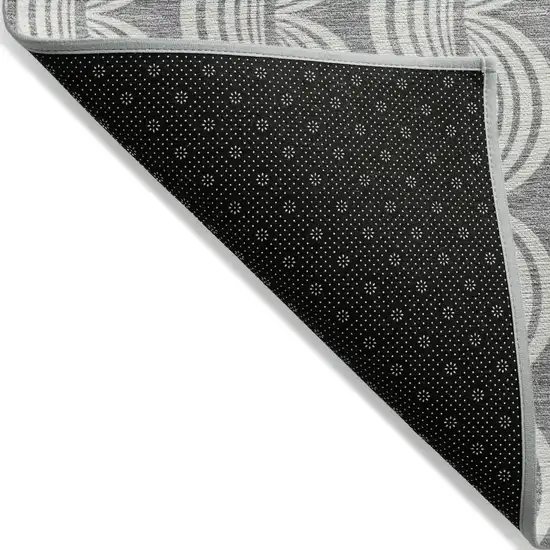 Gray And Ivory Ogee Washable Indoor Outdoor Area Rug Photo 3