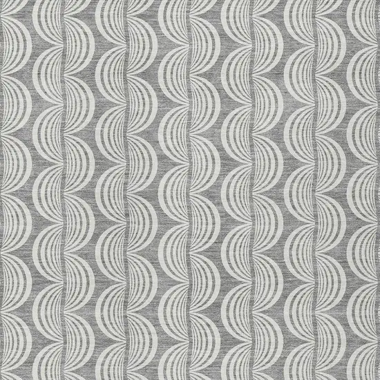 Gray And Ivory Ogee Washable Indoor Outdoor Area Rug Photo 5