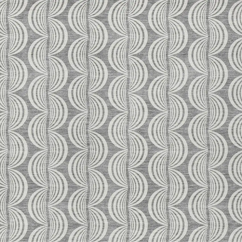 Gray And Ivory Ogee Washable Indoor Outdoor Area Rug Photo 5
