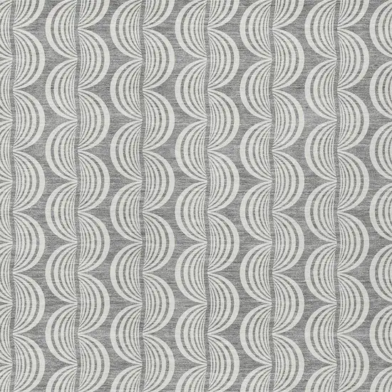 Gray And Ivory Ogee Washable Indoor Outdoor Area Rug Photo 5