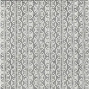 Photo of Gray And Ivory Ogee Washable Indoor Outdoor Area Rug