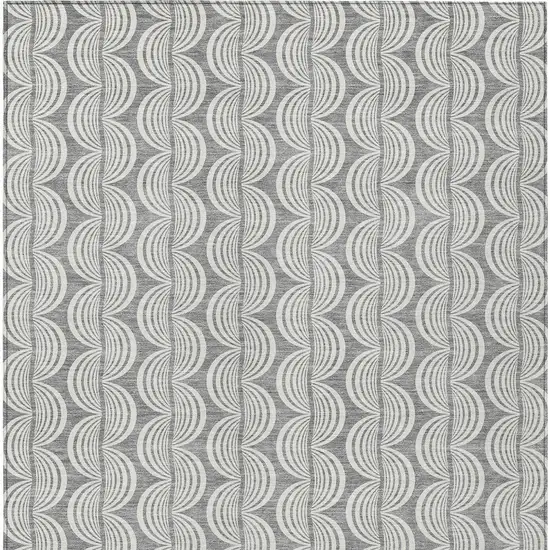 Gray And Ivory Ogee Washable Indoor Outdoor Area Rug Photo 5