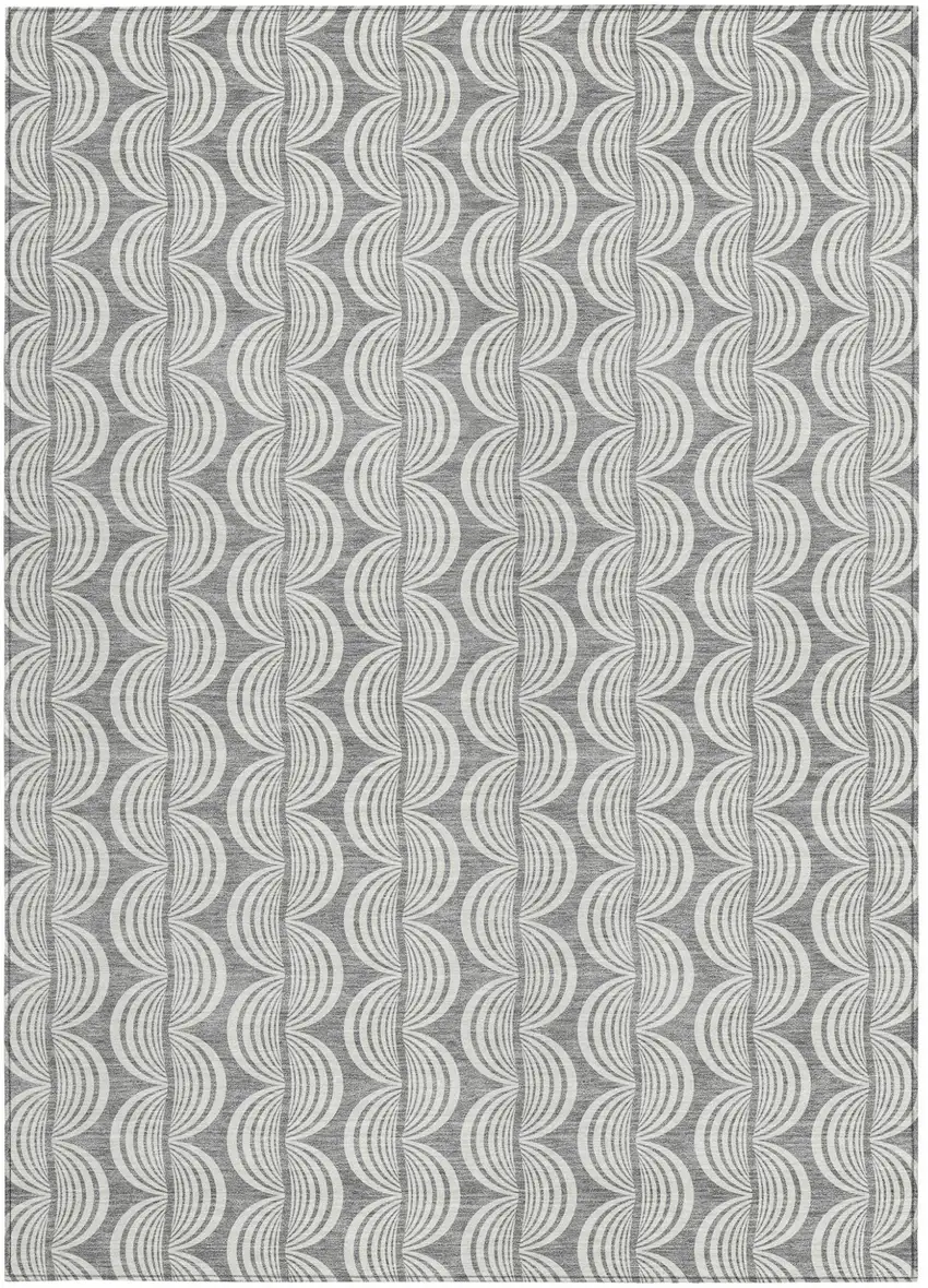 Gray And Ivory Ogee Washable Indoor Outdoor Area Rug Photo 6