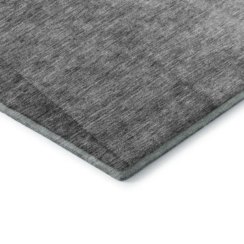 Gray And Ivory Ombre Washable Area Rug With UV Protection Photo 7