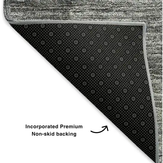 Gray And Ivory Ombre Washable Area Rug With UV Protection Photo 7