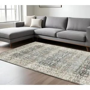 Photo of Gray And Ivory Oriental Area Rug