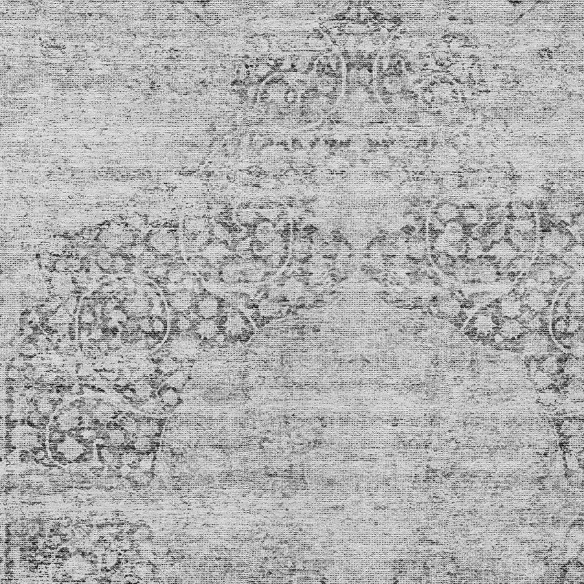 Gray And Ivory Oriental Washable Indoor Outdoor Area Rug Photo 5