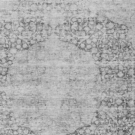 Gray And Ivory Oriental Washable Indoor Outdoor Area Rug Photo 5