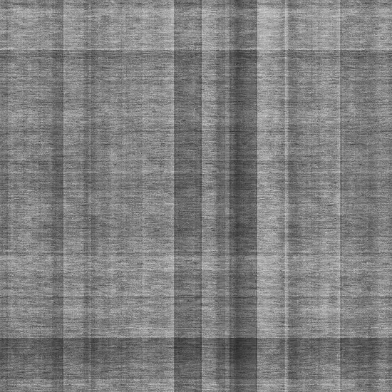 Gray And Ivory Plaid Washable Area Rug With UV Protection Photo 3