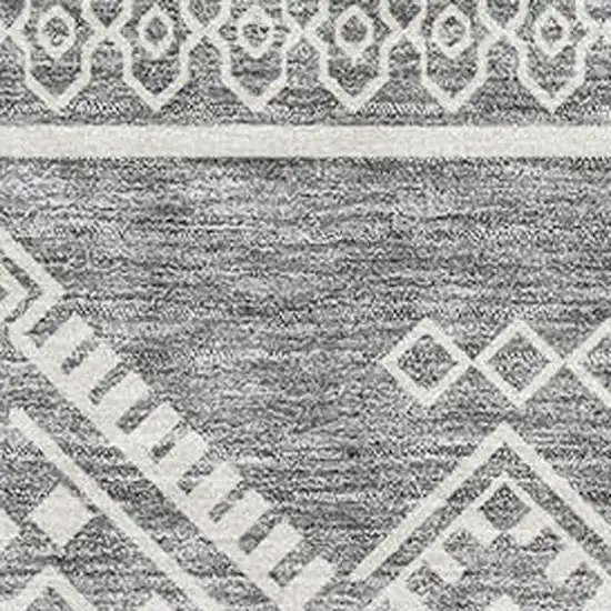 Gray And Ivory Southwestern Washable Area Rug With UV Protection Photo 3