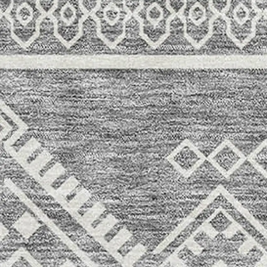 Gray And Ivory Southwestern Washable Area Rug With UV Protection Photo 3