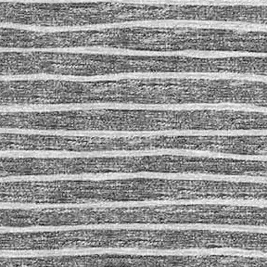 Gray And Ivory Striped Washable Area Rug With UV Protection Photo 4