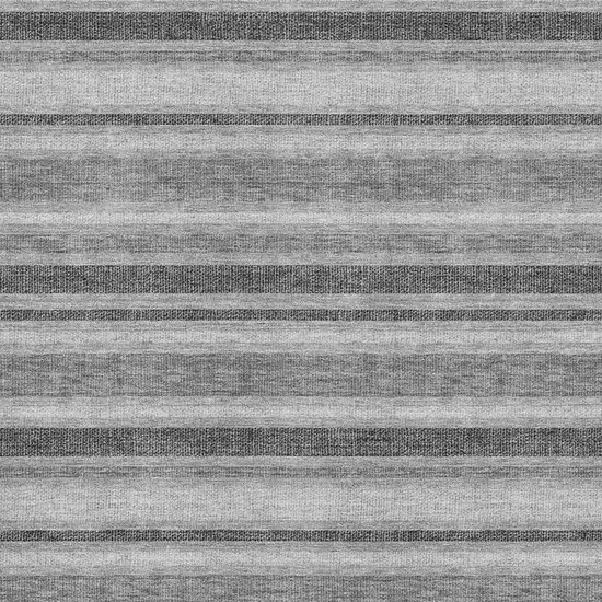 Gray And Ivory Striped Washable Area Rug With UV Protection Photo 3