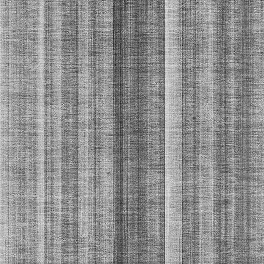 Gray And Ivory Striped Washable Area Rug With UV Protection Photo 3