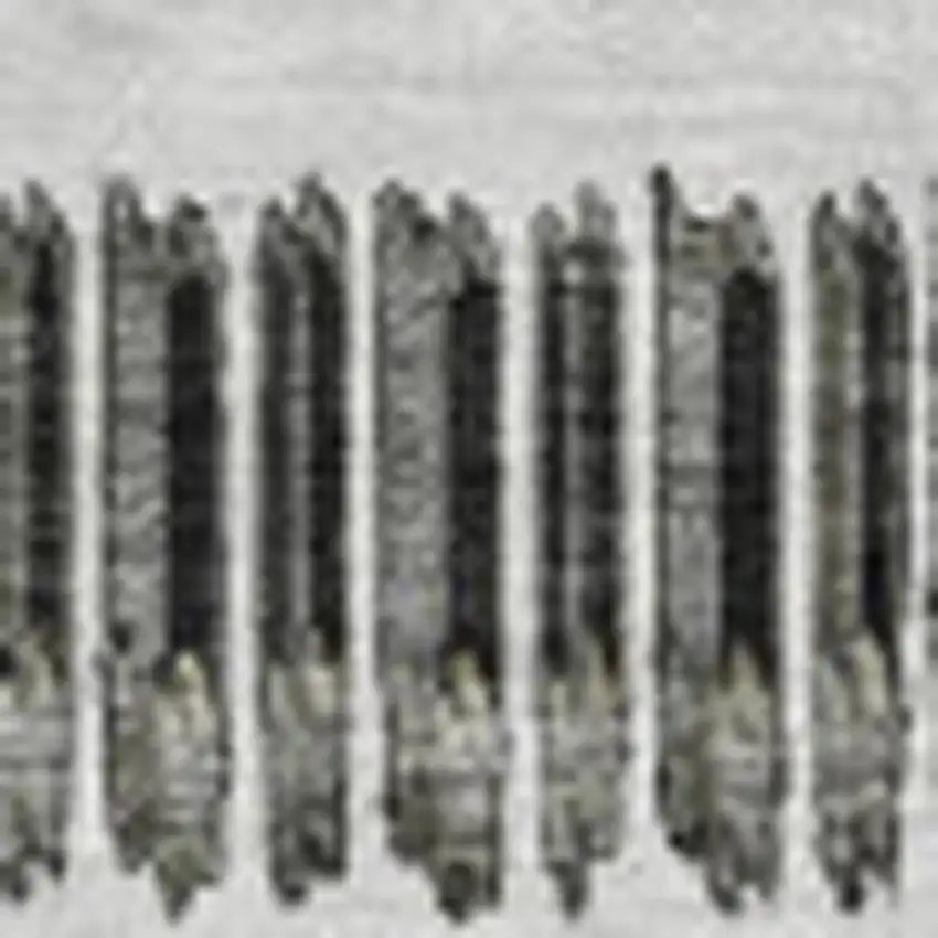 Gray And Ivory Striped Washable Area Rug With UV Protection Photo 3