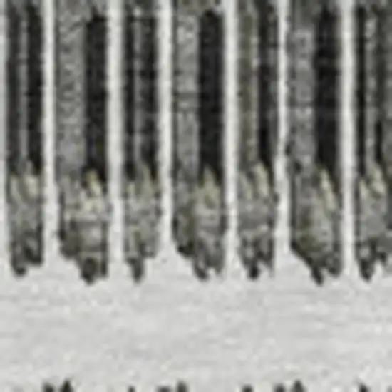 Gray And Ivory Striped Washable Area Rug With UV Protection Photo 3