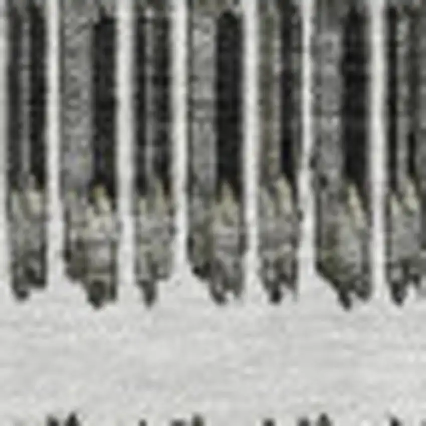 Gray And Ivory Striped Washable Area Rug With UV Protection Photo 3