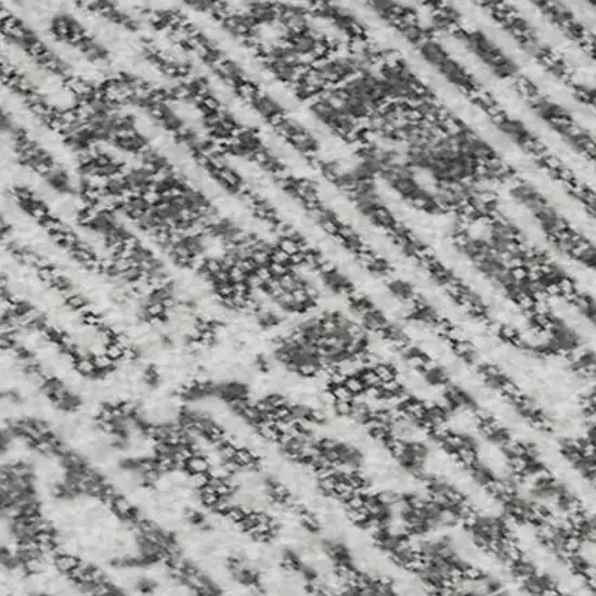 Gray And Ivory Striped Washable Area Rug With UV Protection Photo 3