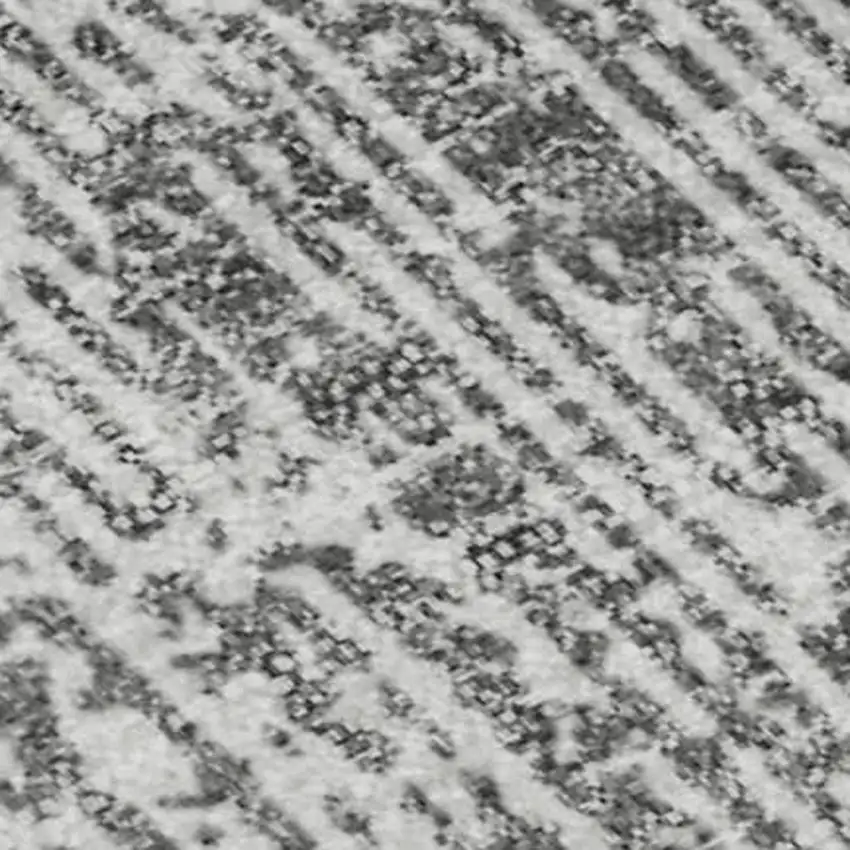 Gray And Ivory Striped Washable Area Rug With UV Protection Photo 3