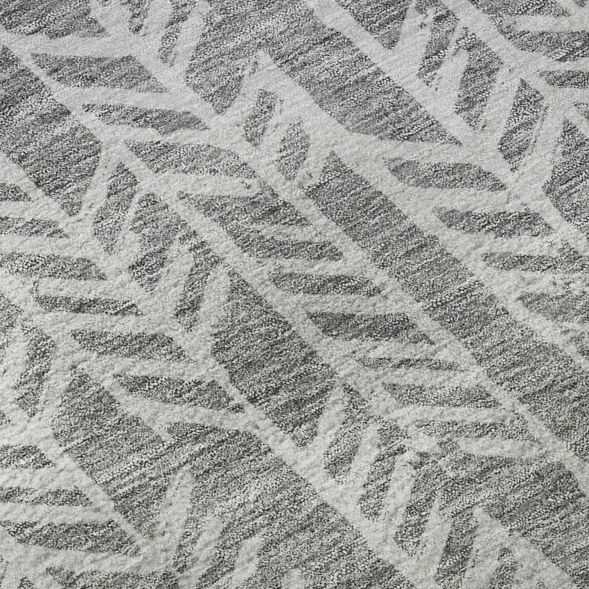 Gray And Ivory Tribal Washable Area Rug With UV Protection Photo 9