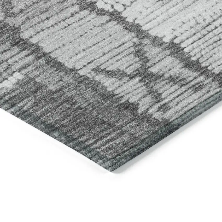 Gray And Ivory Tribal Washable Indoor Outdoor Area Rug Photo 9