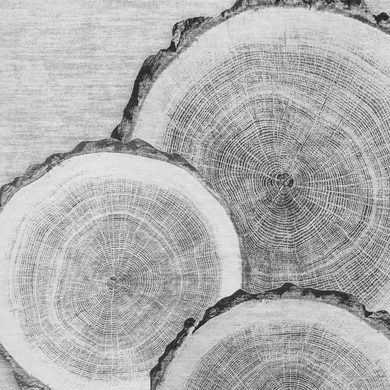 Gray And Ivory Woodland Lodge Washable Area Rug With UV Protection Photo 3