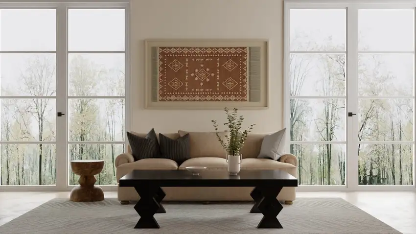 Gray And Ivory Wool Abstract Hand Tufted Area Rug Photo 5