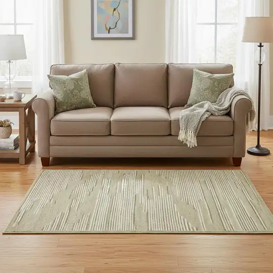 Gray And Ivory Wool Geometric Hand Hooked Area Rug Photo 1