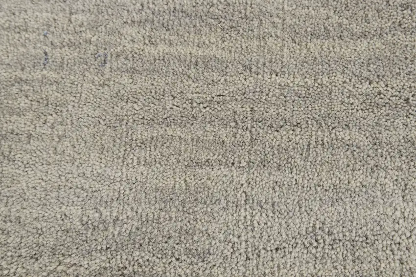 Gray And Ivory Wool Hand Woven Stain Resistant Area Rug Photo 6