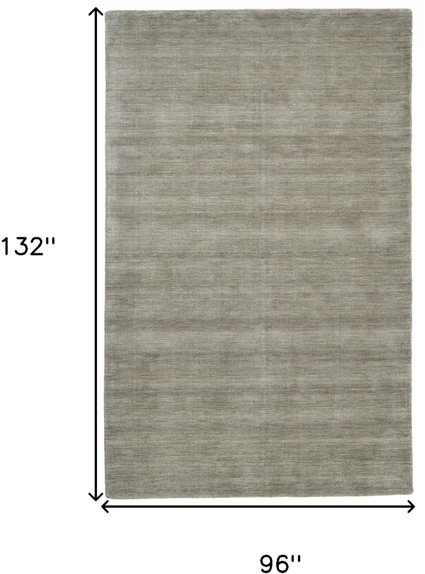Gray And Ivory Wool Hand Woven Stain Resistant Area Rug Photo 8