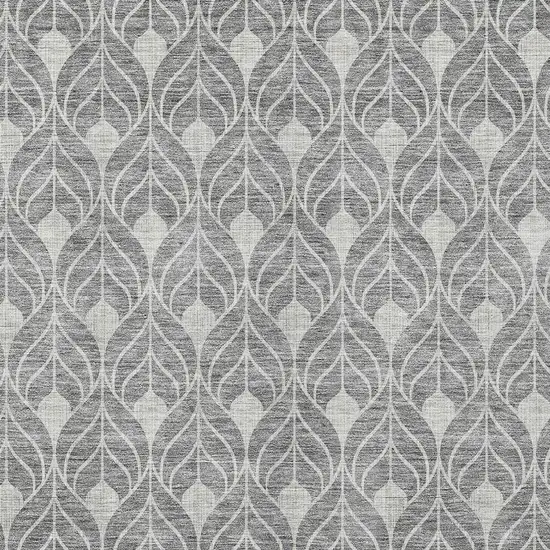 Gray And Light Gray Geometric Washable Indoor Outdoor Area Rug Photo 5
