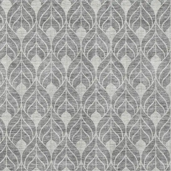 Gray And Light Gray Geometric Washable Indoor Outdoor Area Rug Photo 5