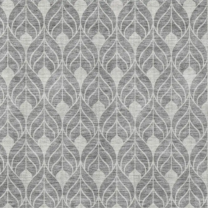 Gray And Light Gray Geometric Washable Indoor Outdoor Area Rug Photo 5