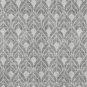 Photo of Gray And Light Gray Geometric Washable Indoor Outdoor Area Rug