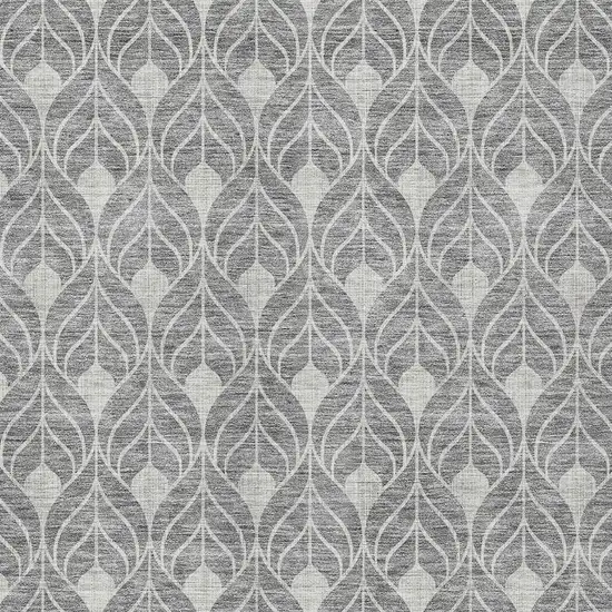 Gray And Light Gray Geometric Washable Indoor Outdoor Area Rug Photo 5