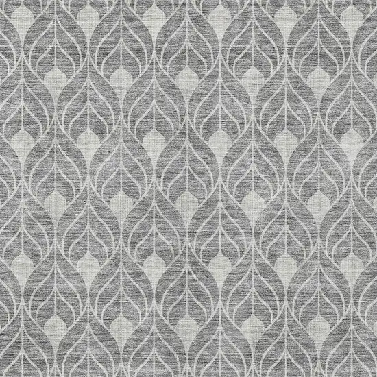 Gray And Light Gray Geometric Washable Indoor Outdoor Area Rug Photo 5
