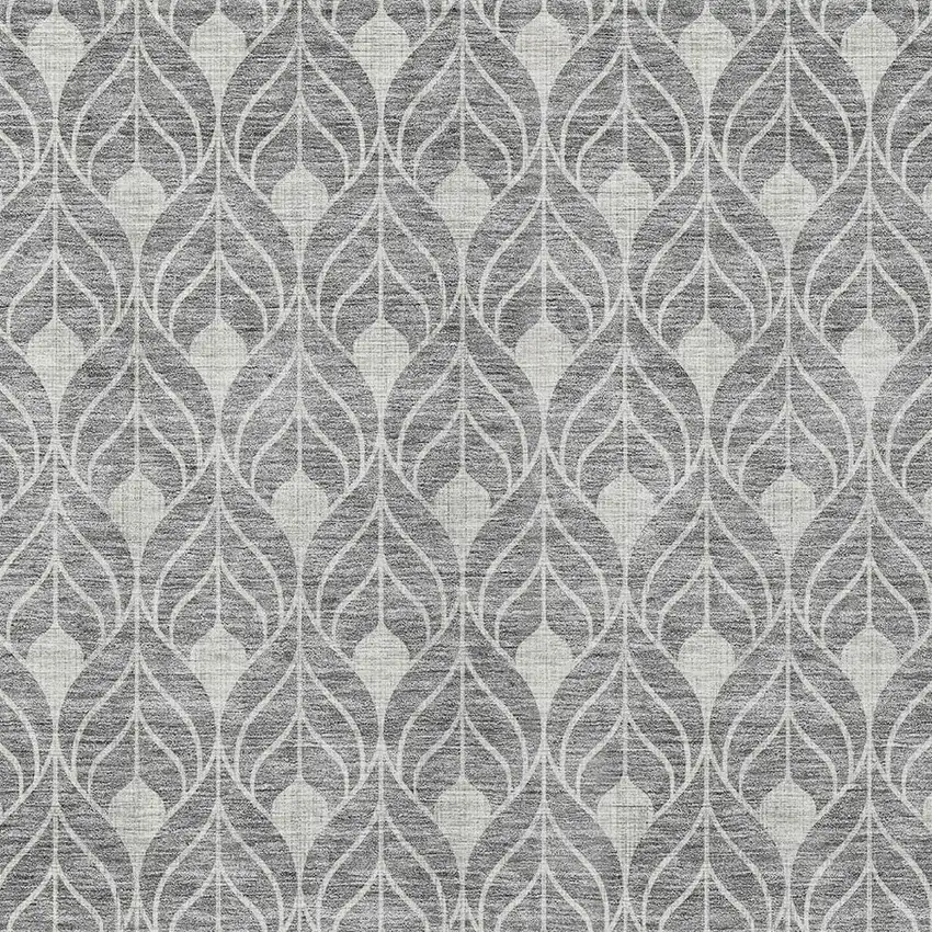 Gray And Light Gray Geometric Washable Indoor Outdoor Area Rug Photo 5
