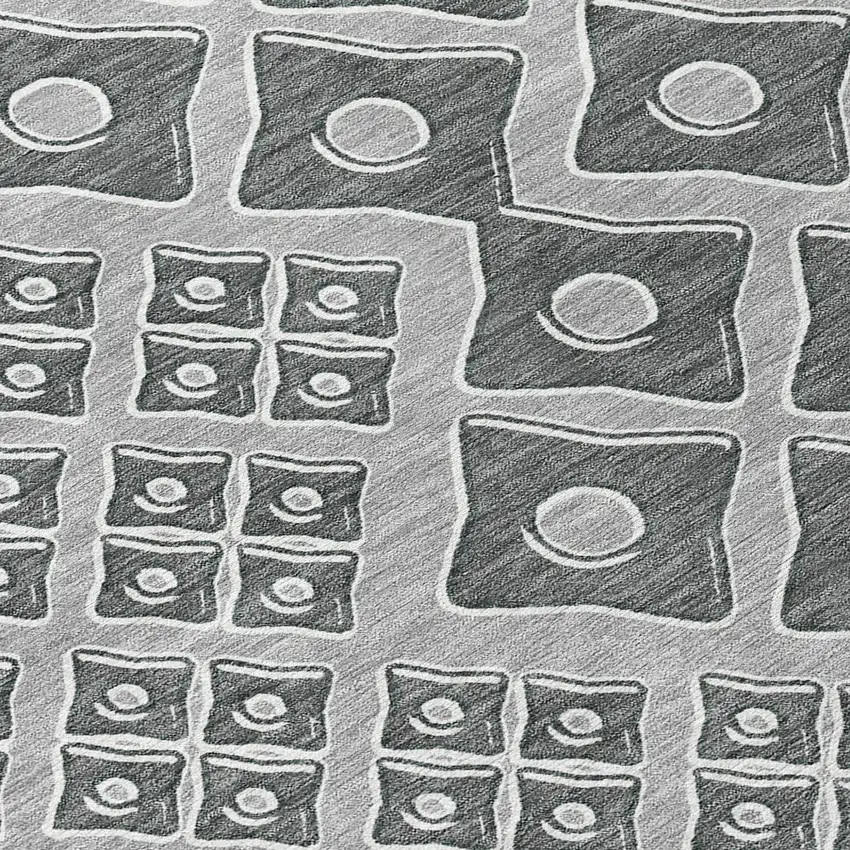 Gray And Light Gray Geometric Washable Indoor Outdoor Area Rug Photo 7